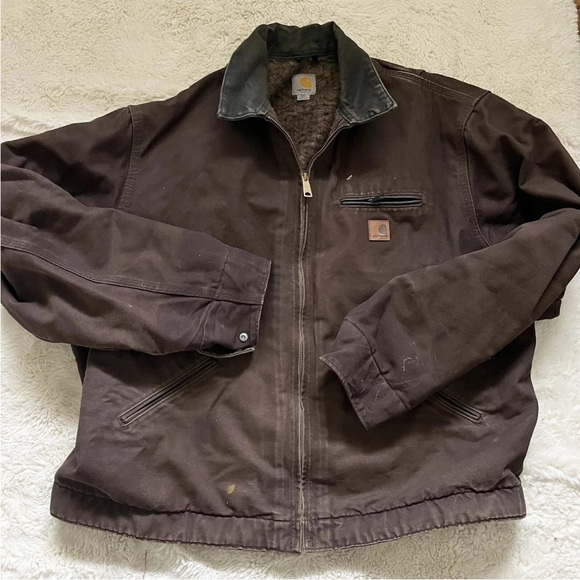Vintage Carhartt Detroit Jacket Blanket Lined J97 DKB Men's 2XL